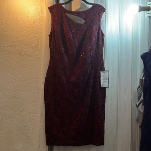 CONNECTED APPAREL BURGUNDY SIZE 14